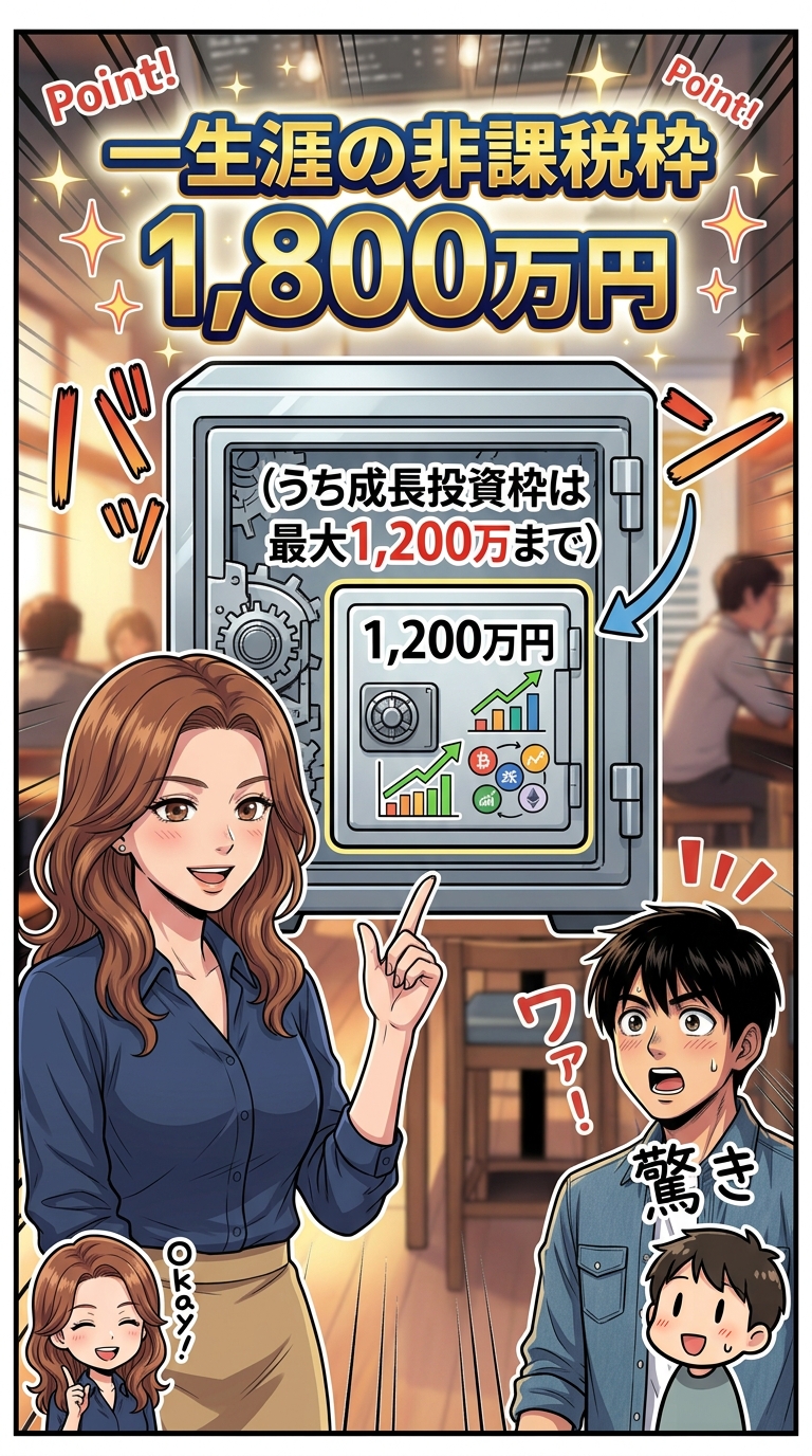 新NISAマンガ 第2話 12コマ目: 一括投資と積立投資のリスク・リターン比較