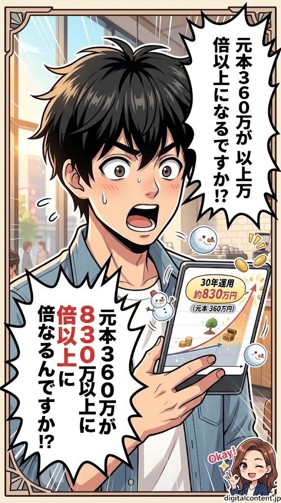 新NISAマンガ 第3話 7コマ目: 無理のない余力資金で長く楽しむ投資の心得
