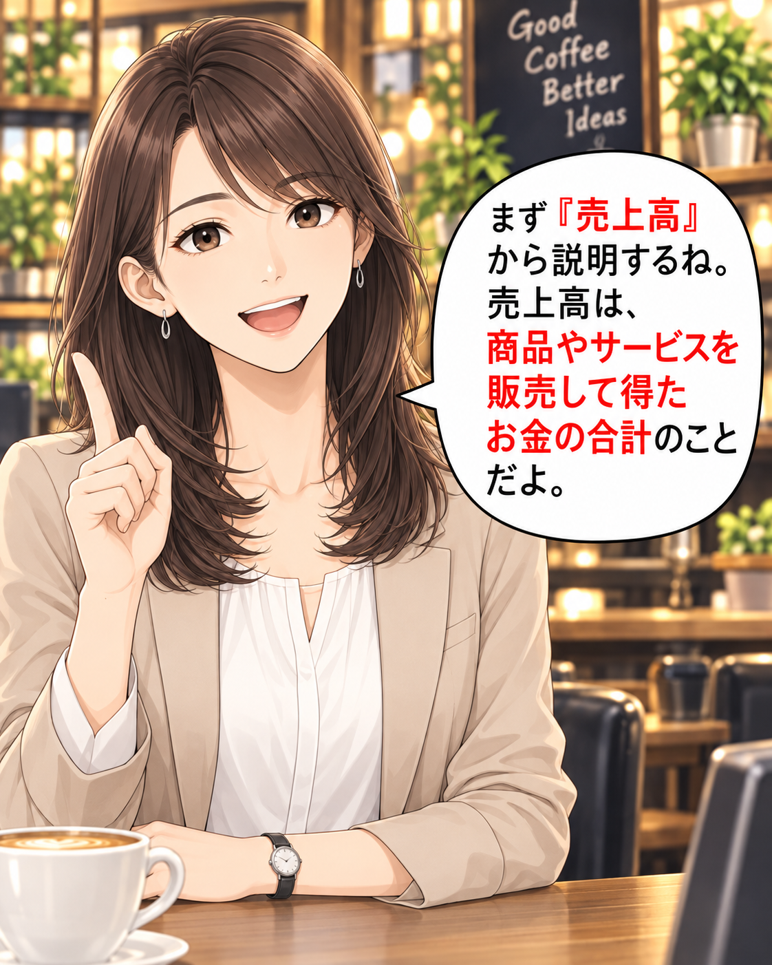 コマ15: まず『売上高』から説明するね