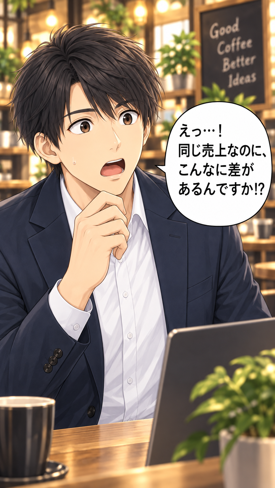 コマ26: え括…！同じ売上なのにこんなに差があるんですか！？