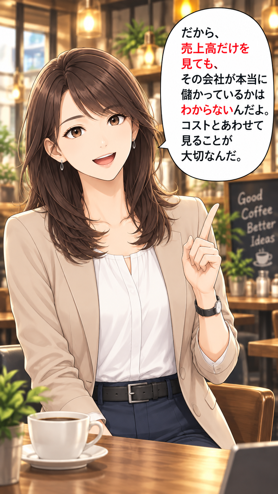 コマ27: コストとあわせて見ることが大切なんだよ