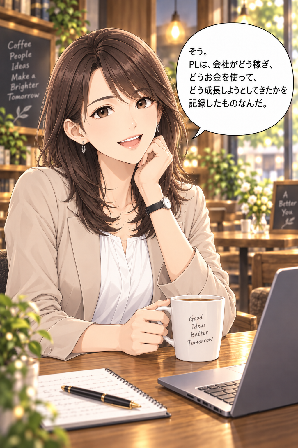 コマ56: PLは会社がどう稼ぎどうお金を使ってどう成長しようとしたかの記録
