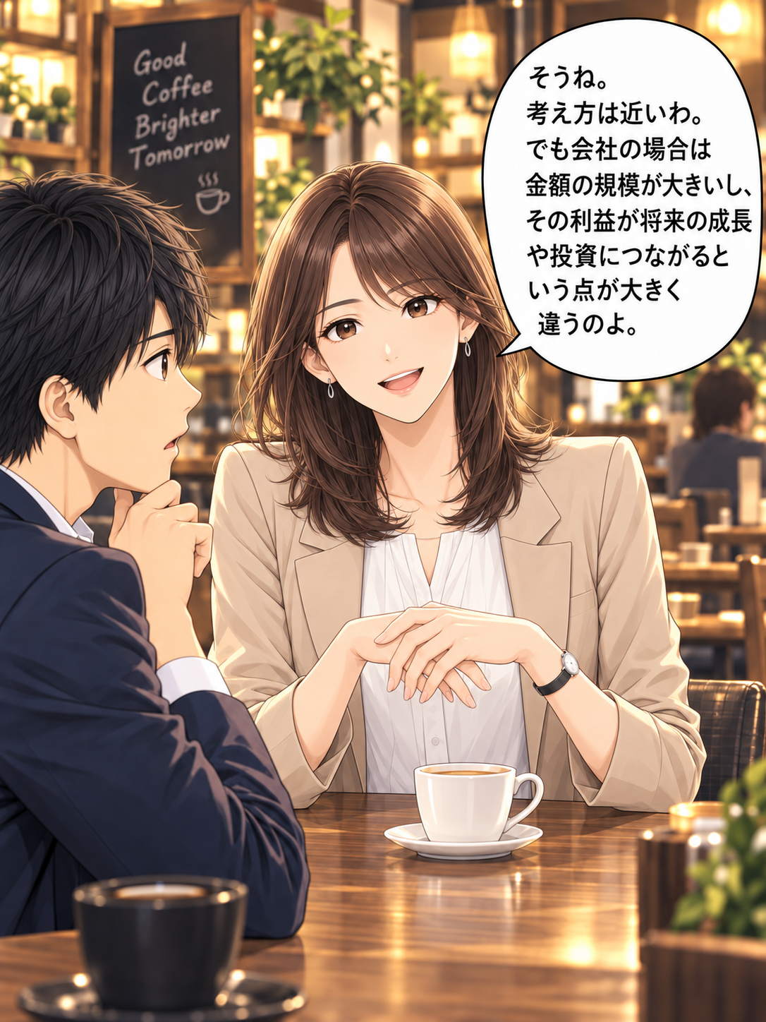 コマ8: なんだか家計のやりくりと似ていますね