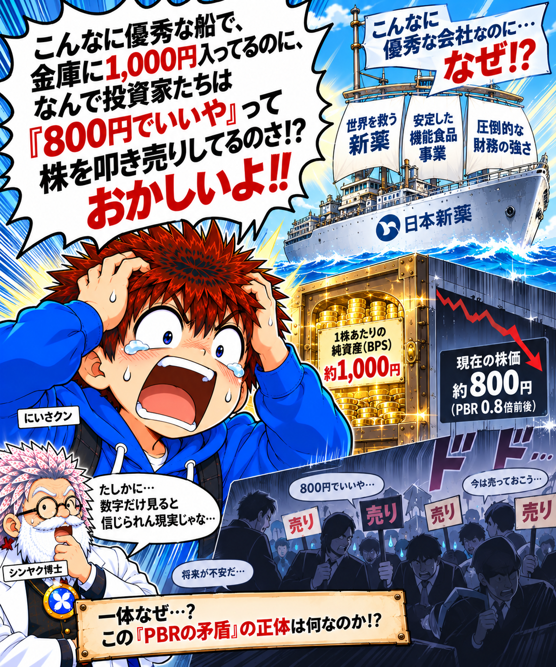 コマ22: 数字の上の「現在の完璧さ」だけでは株式市場の真実は見えん！