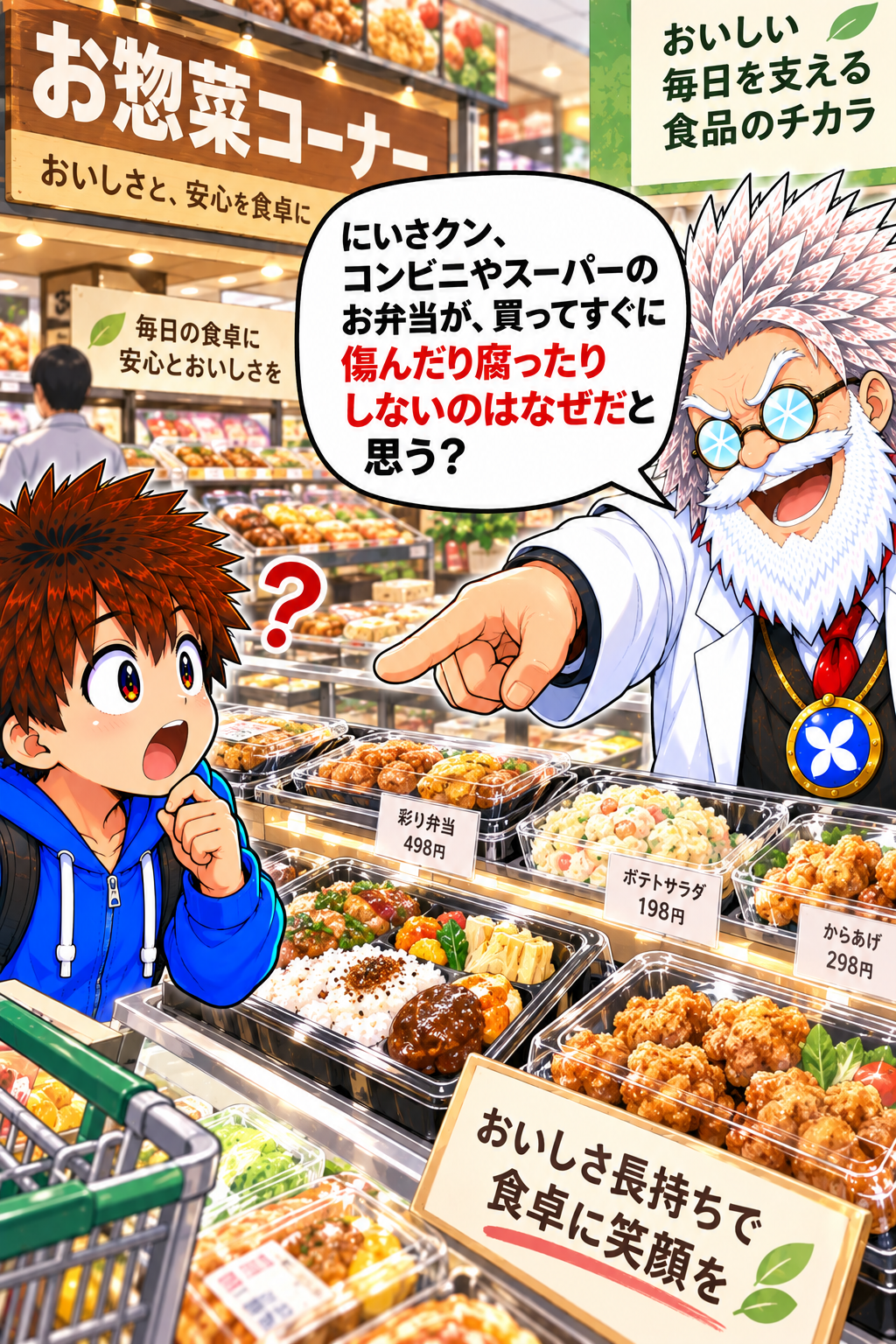 コマ4: 保存料がいっぱい入っているから？