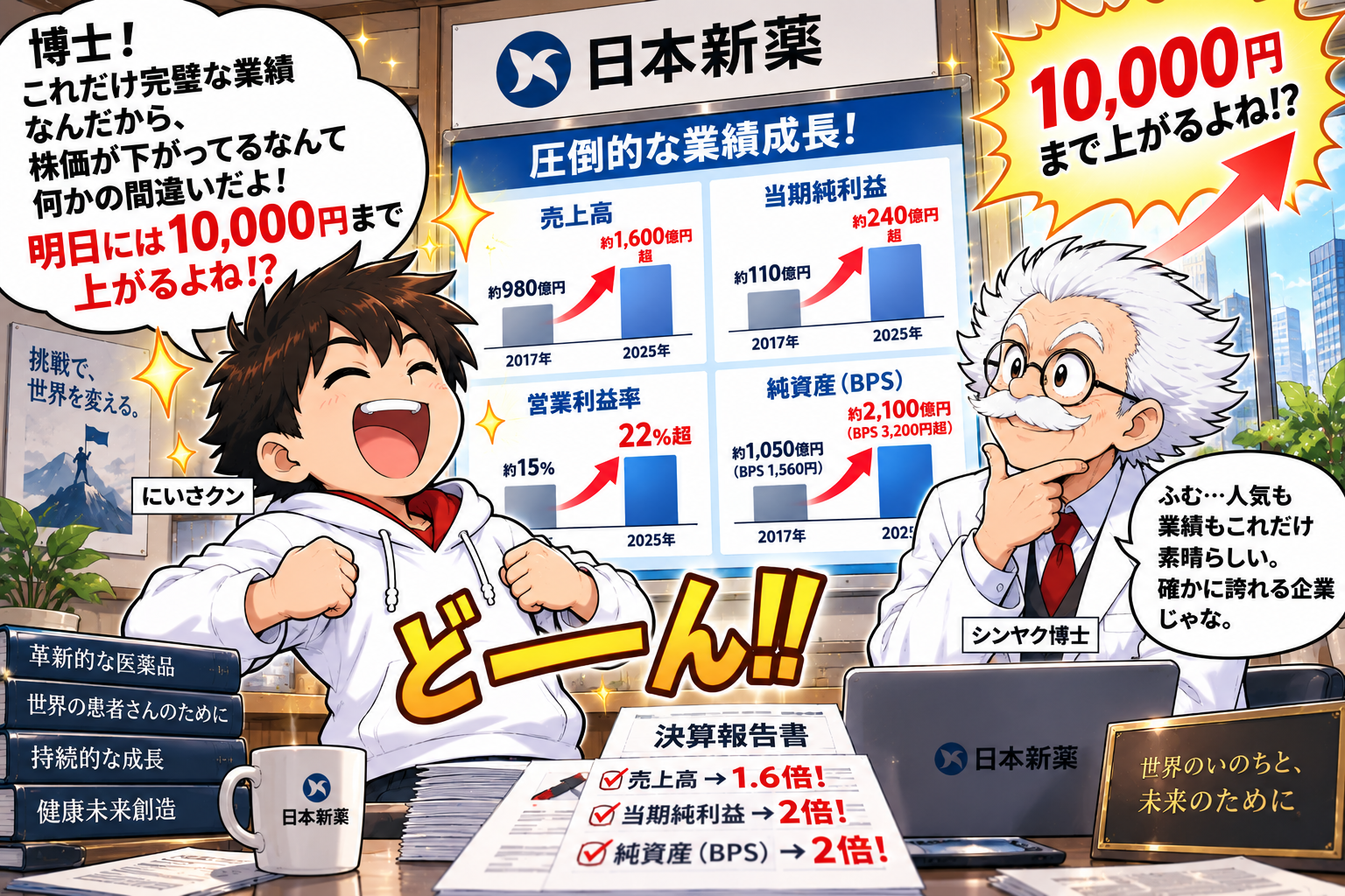 コマ21: ここまでは完璧！でもなぜここから株価が下がるの！？