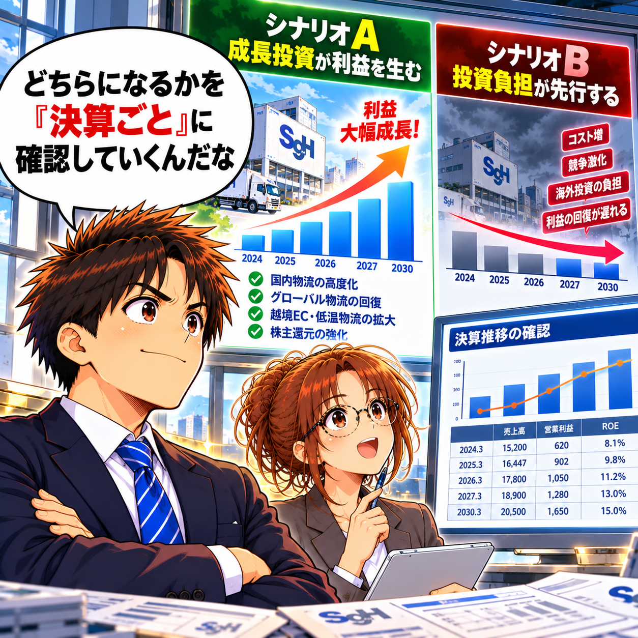コマ108: どちらになるかを『決算ごと』に確認していくんだな