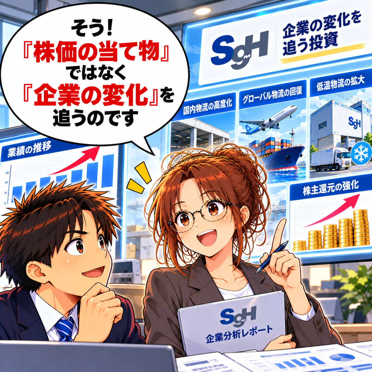 コマ109: そう！『株価の当て物』ではなく『企業の変化』を追うのです