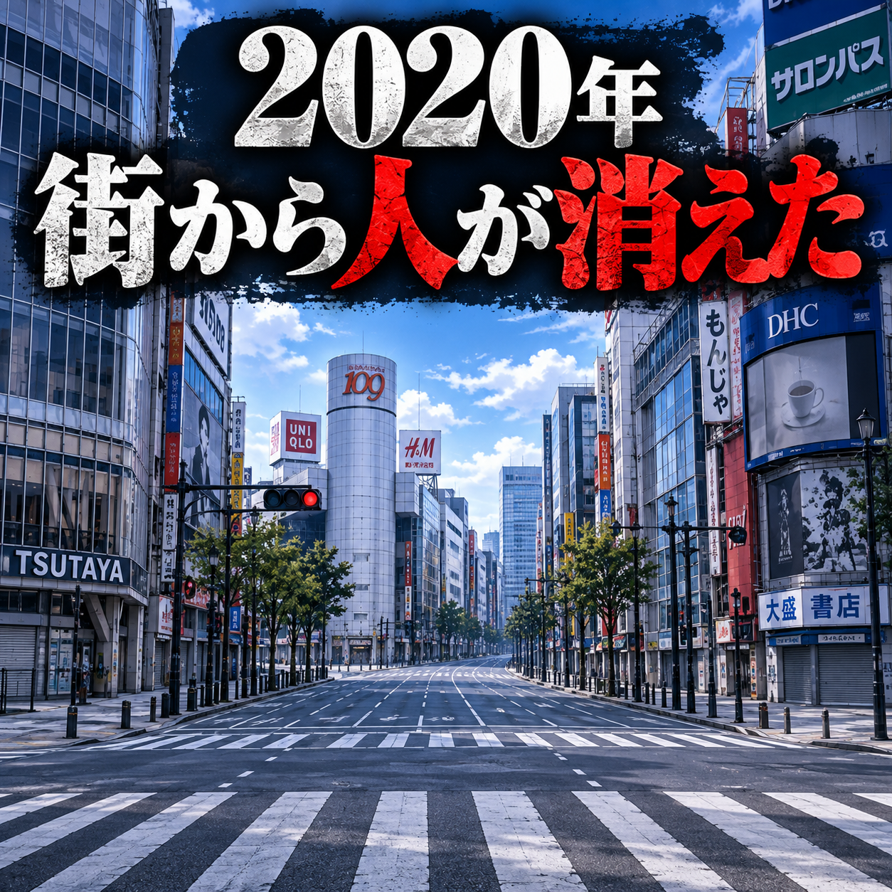 コマ23: 2020年 街から人が消えた