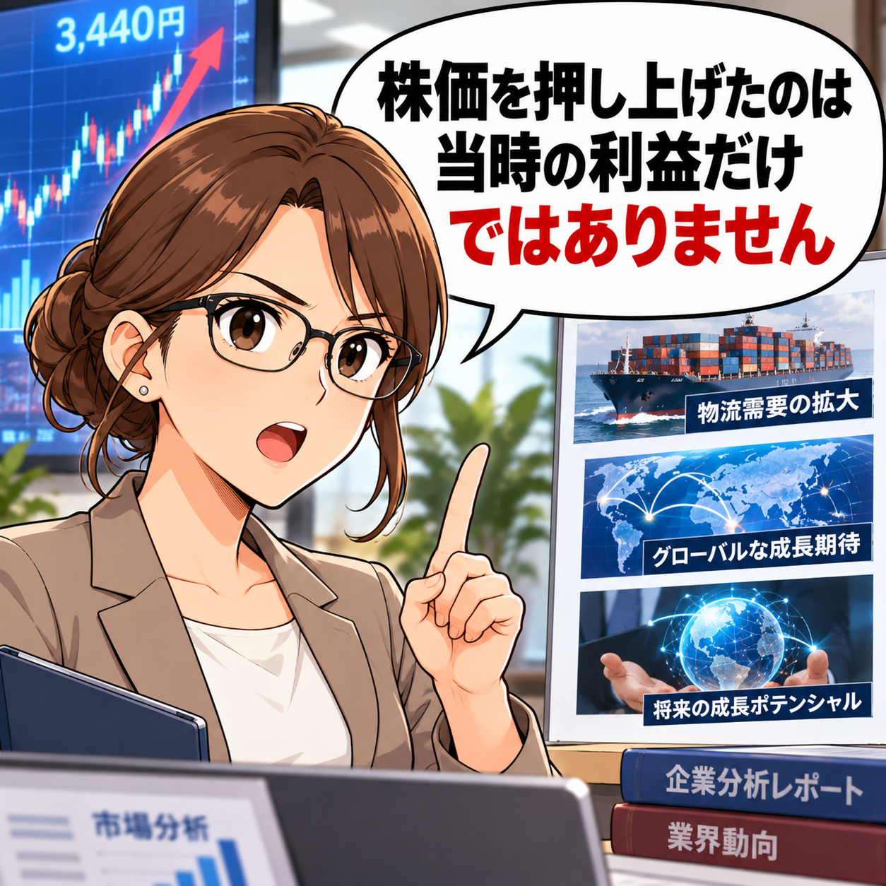 コマ32: 株価を押し上げたのは当時の利益だけではありません