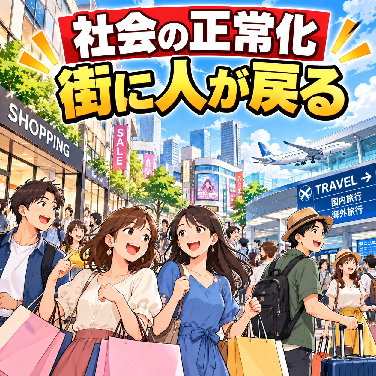 コマ37: 社会の正常化 街に人が戻る