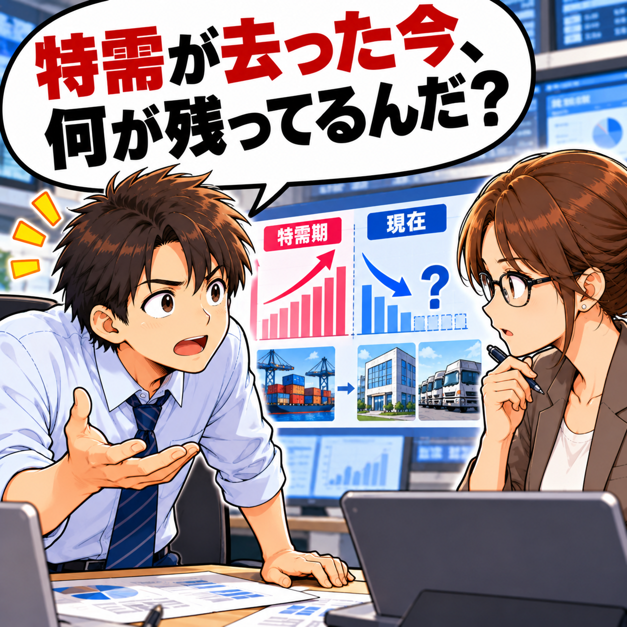 コマ50: 特需が去った今、何が残ってるんだ？
