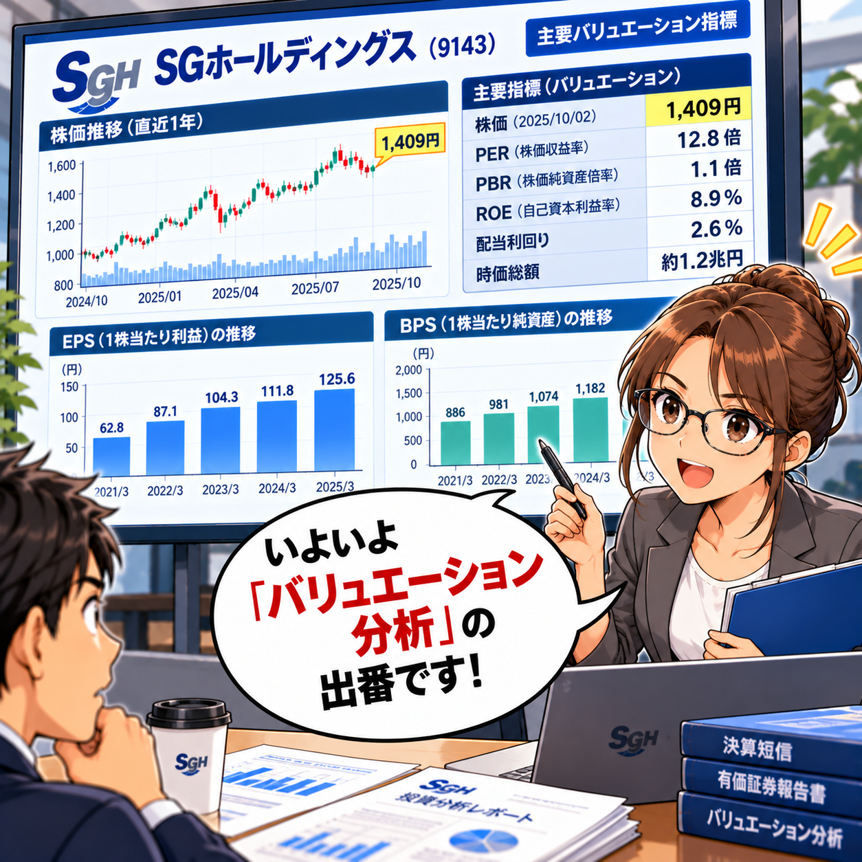 コマ63: いよいよ『バリュエーション分析』の出番です！主要指標一覧