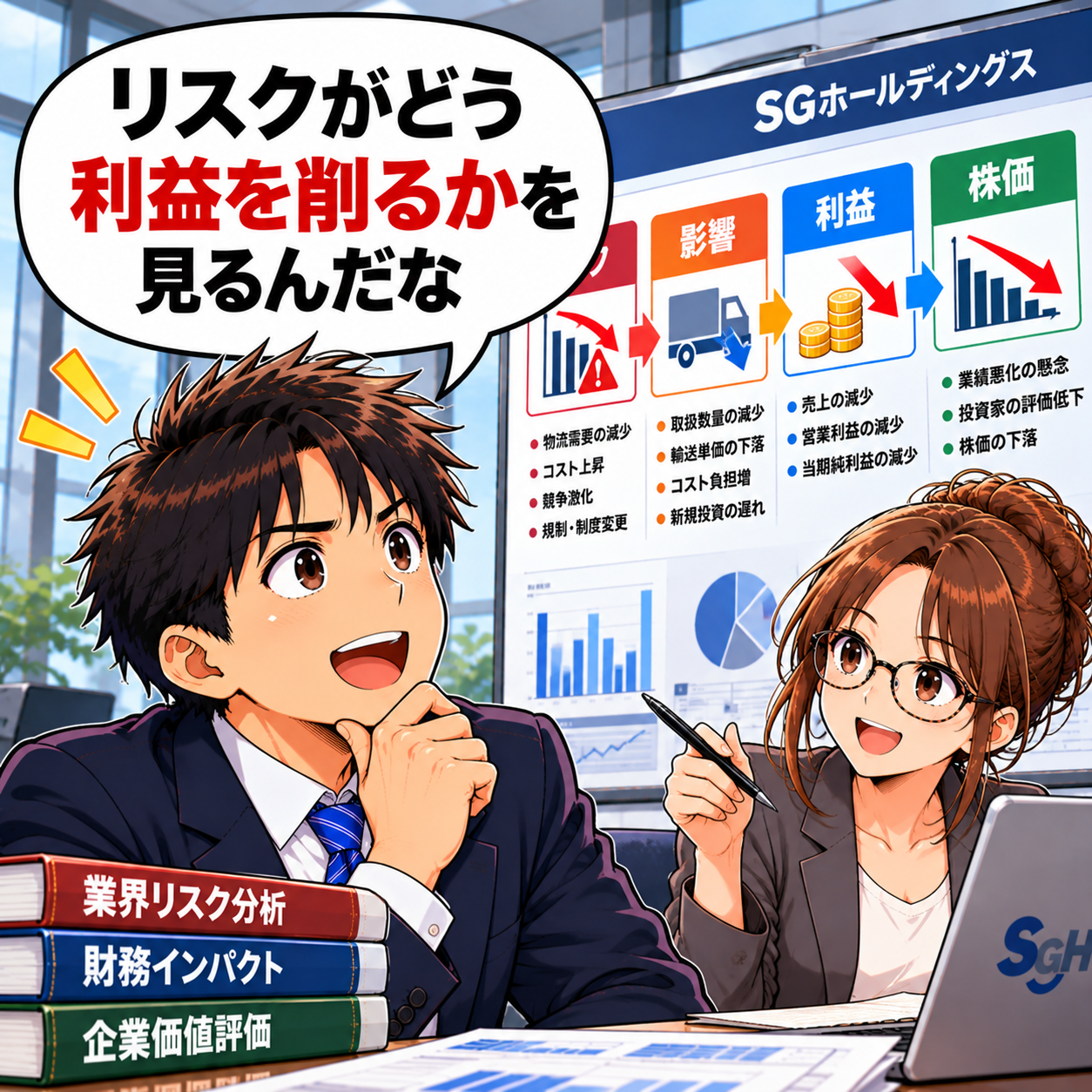 コマ81: リスクがどう利益を削るかを見るんだな