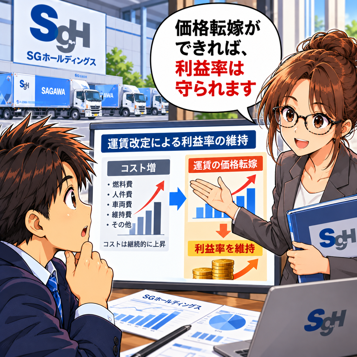コマ88: 価格転嫁ができれば、利益率は守られます