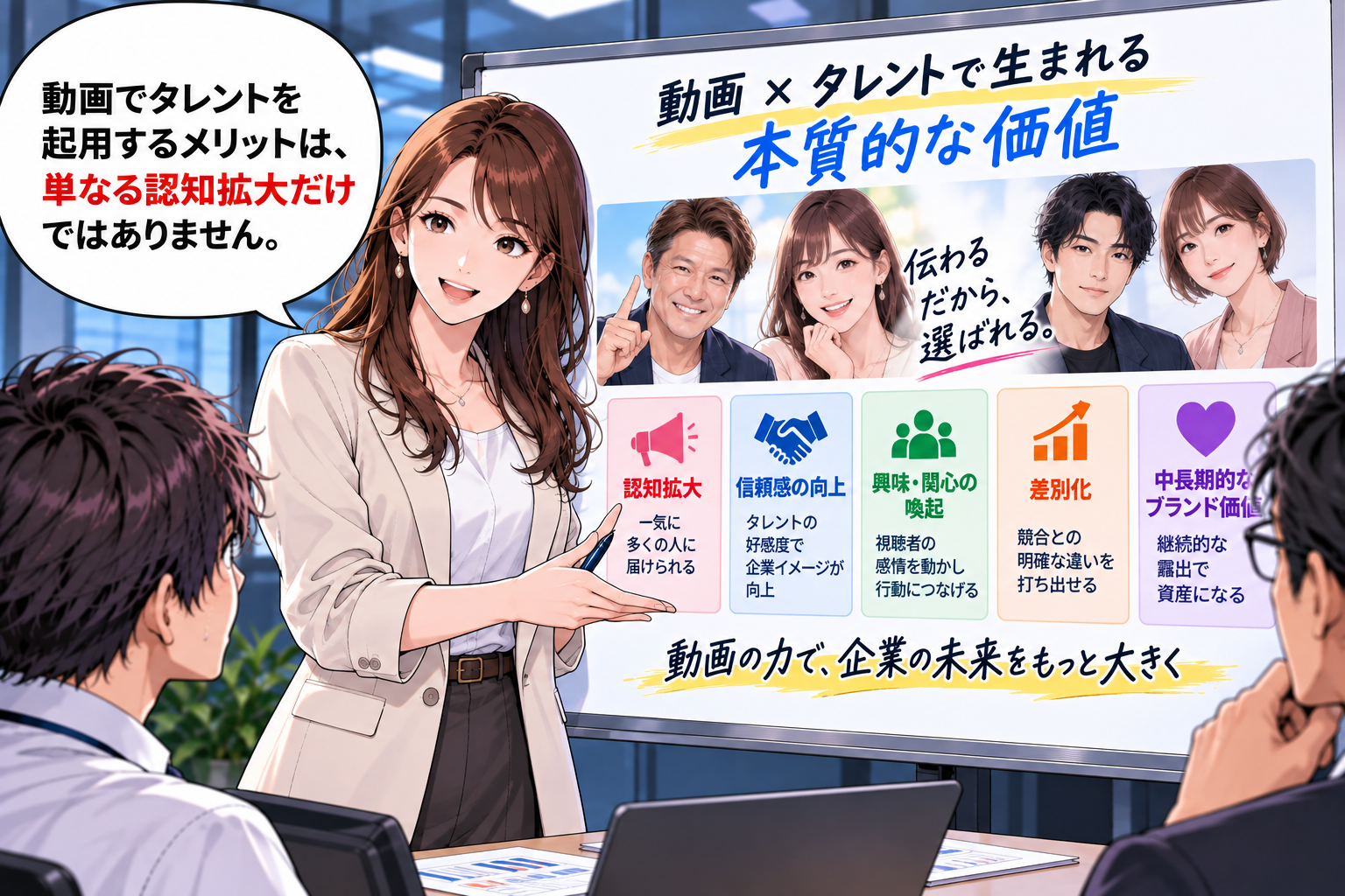 動画×タレントで生まれる本質的な価値（認知拡大・信頼感・差別化等）